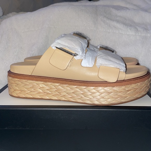 NWT J/SLIDES BONNIE Sand Leather Sandal - Picture 8 of 15